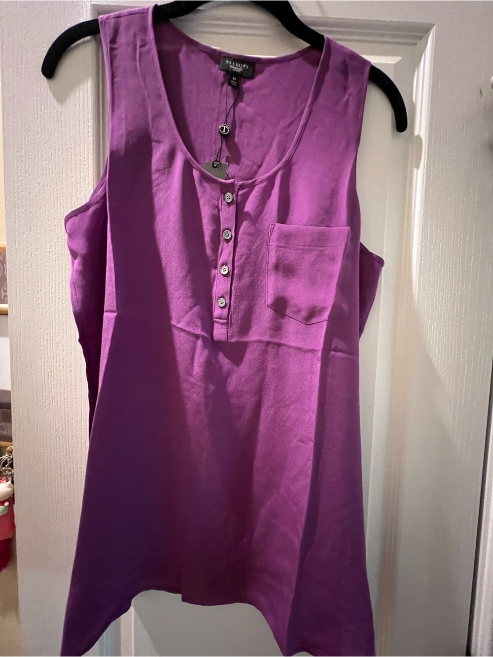Purple silk top by Talbots, new with tags